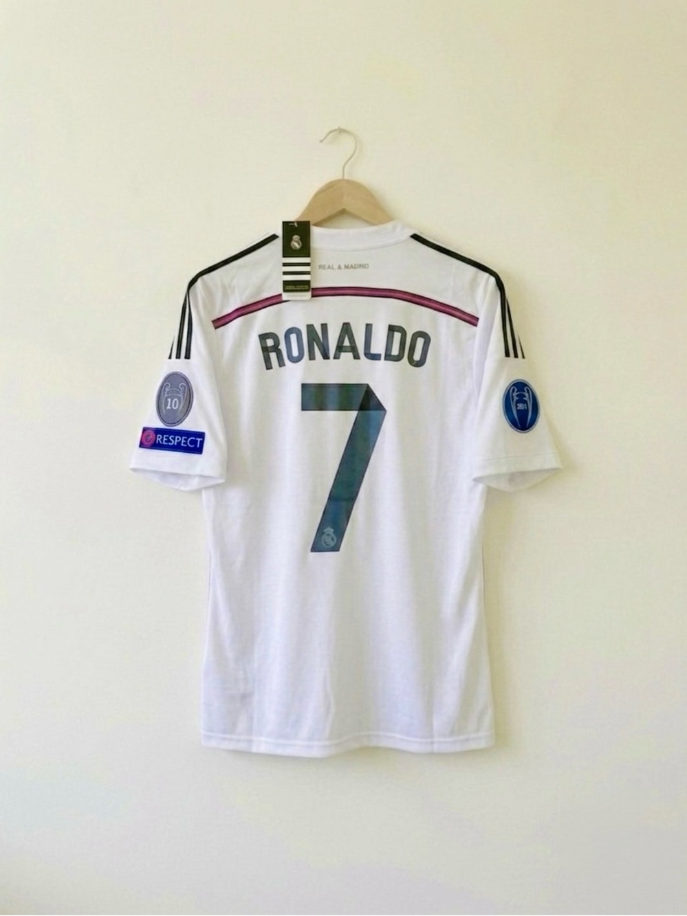 Ronaldo #7 Real Madrid 14/15 UCL Home Jersey Size Large